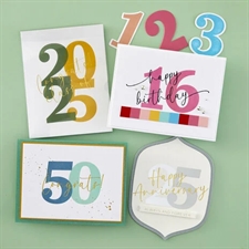 Spellbinders BetterPress Plate and Die Bundle - Bold Color Mix Numbers